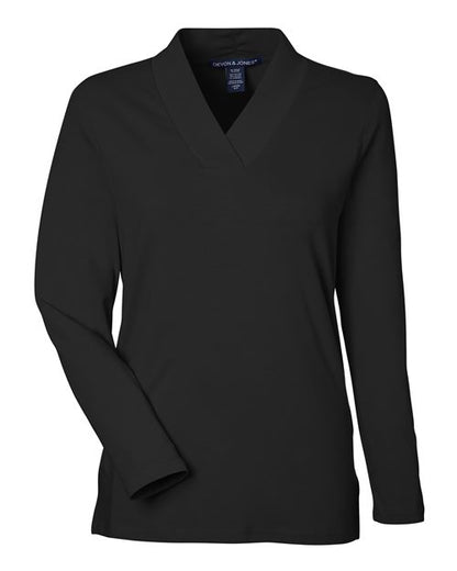Devon & Jones DP121W Women's Raleigh Shawl Collar Knit Top - Custom Decorated