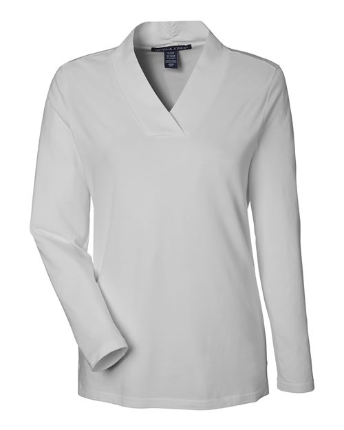 Devon & Jones DP121W Women's Raleigh Shawl Collar Knit Top