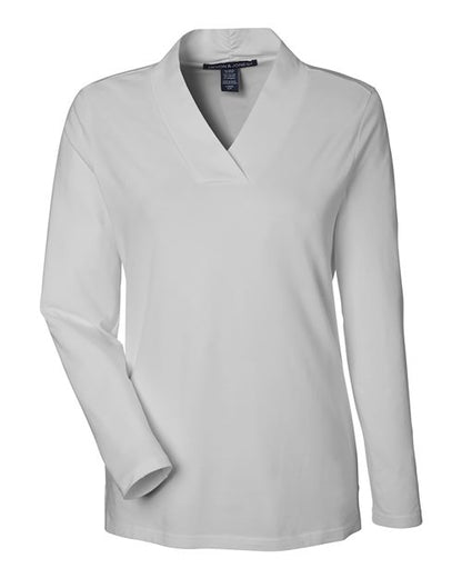 Devon & Jones DP121W Women's Raleigh Shawl Collar Knit Top