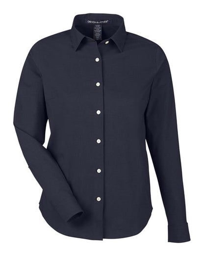 Devon & Jones DG505W Women's CrownLux Performance Spencer Poplin Dress Shirt