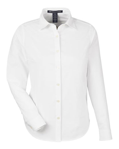 Devon & Jones DG505W Women's CrownLux Performance Spencer Poplin Dress Shirt