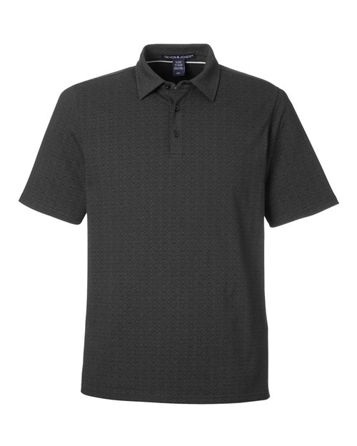Devon & Jones DG101 Men's Crownlux Performance Geo Polo - Custom Decorated