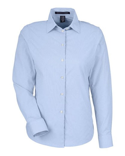 Devon & Jones DG537W Women's CrownLux Performance Microstripe Dress Shirt - Custom Decorated
