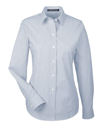 Devon & Jones DG534W Women's Crown Collection Striped Woven Dress Shirt