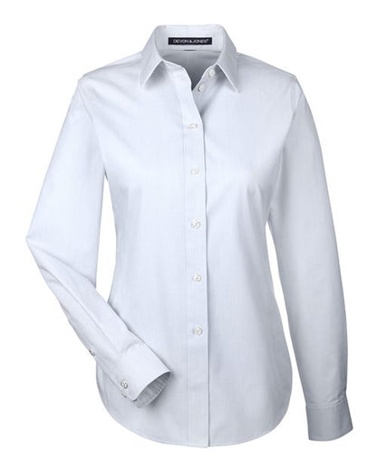Devon & Jones DG534W Women's Crown Collection Striped Woven Dress Shirt