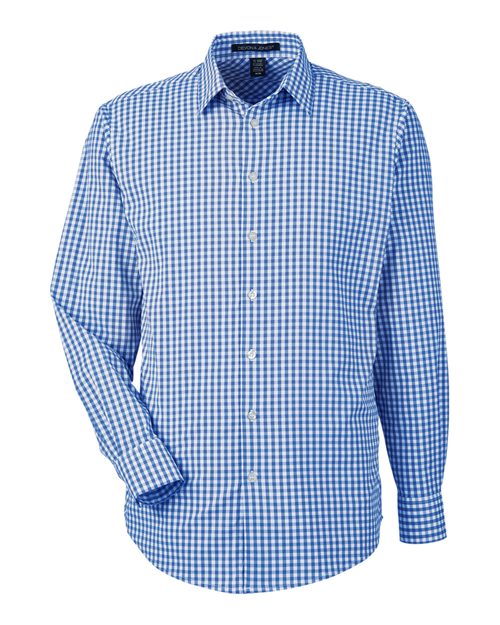 Devon & Jones DG536 Men's CrownLux Performance Gingham Dress Shirt - Custom Decorated