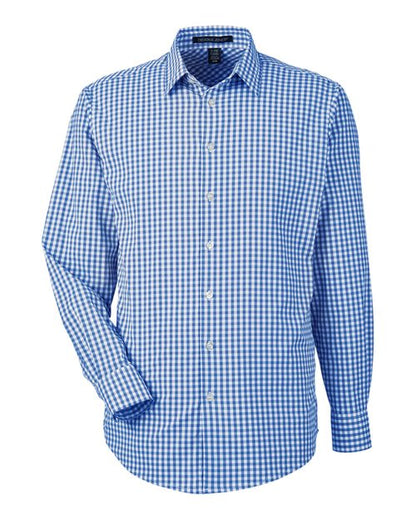 Devon & Jones DG536 Men's CrownLux Performance Gingham Dress Shirt - Custom Decorated