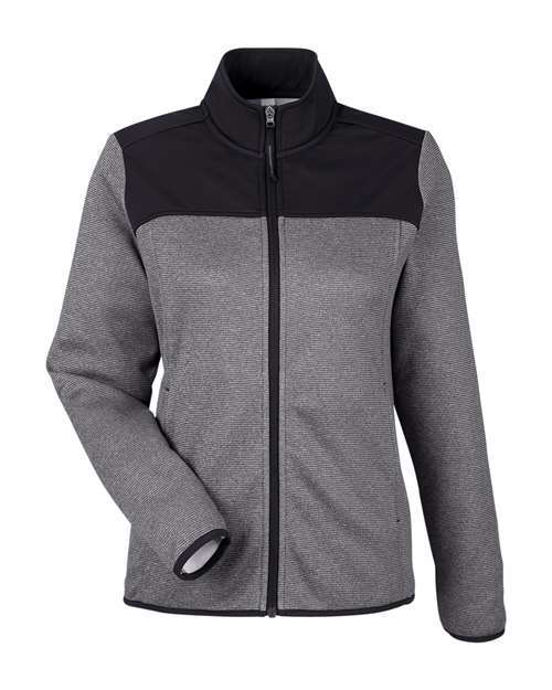 CORE365 CE74W Women's Venture Heathered Stripe Hybrid Jacket - Custom Decorated