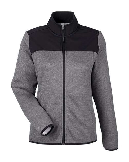 CORE365 CE74W Women's Venture Heathered Stripe Hybrid Jacket - Custom Decorated