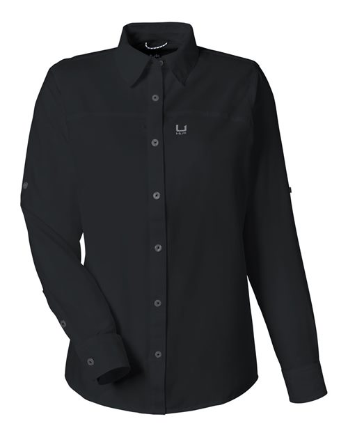 HUK H615006 Women's Tide Point Long Sleeve Shirt - Custom Decorated