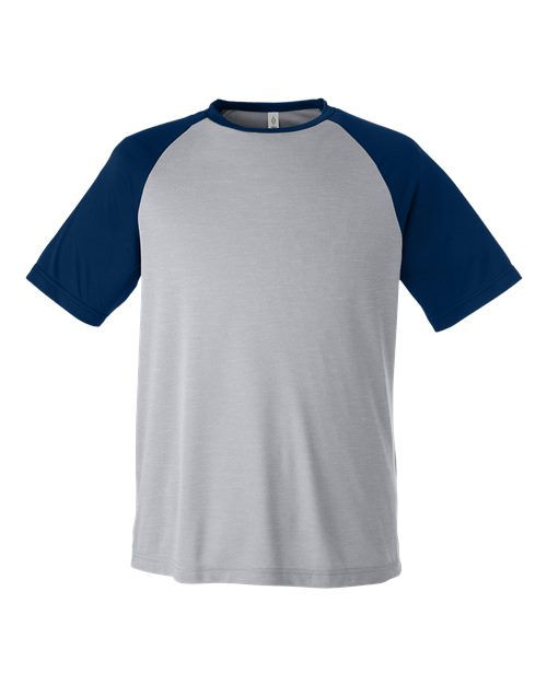 Team 365 TT62 Unisex Zone Colorblock Raglan T-Shirt - Custom Decorated
