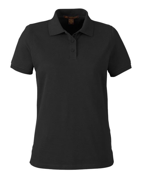 Harriton M205W Women's Valiant Cotton Snag Protect Polo - Custom Decorated