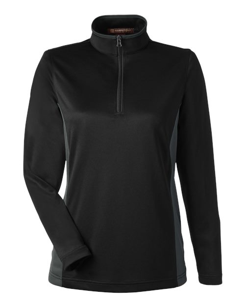 Harriton M786W Women's Flash Snag Protection Plus IL Colorblock Quarter-Zip Pullover - Custom Decorated