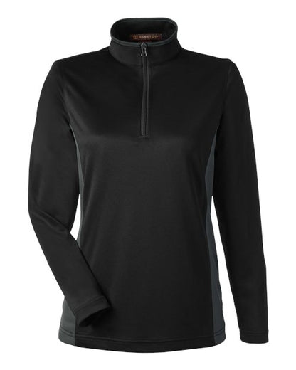 Harriton M786W Women's Flash Snag Protection Plus IL Colorblock Quarter-Zip Pullover - Custom Decorated