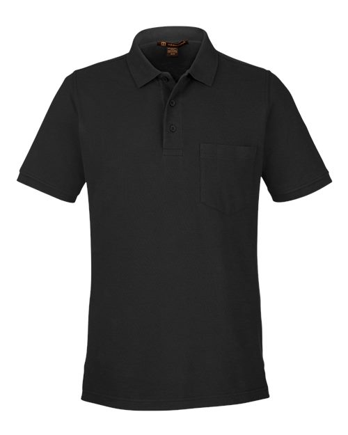 Harriton M205P Men's Valiant Cotton Snag Protect Pocket Polo - Custom Decorated