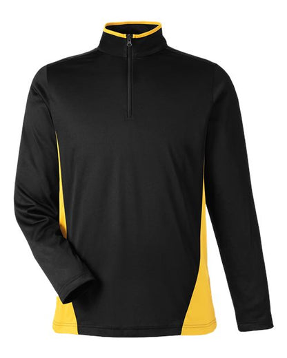 Harriton M786 Men's Flash Snag Protection Plus IL Colorblock Quarter-Zip Pullover
