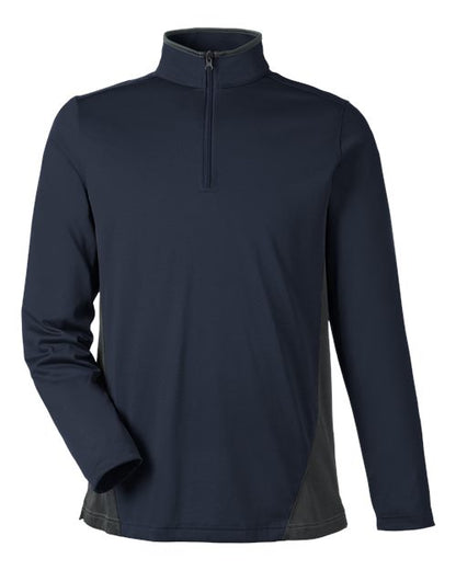 Harriton M786 Men's Flash Snag Protection Plus IL Colorblock Quarter-Zip Pullover