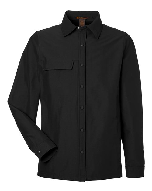 Harriton M72 Unisex Flex Twill Overshirt Jacket - Custom Decorated