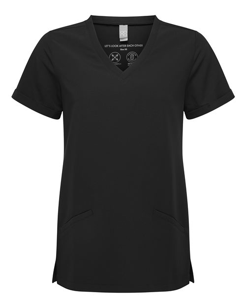 Onna NN310 Women's Invincible V-Neck Stretch Scrub Top - Custom Decorated