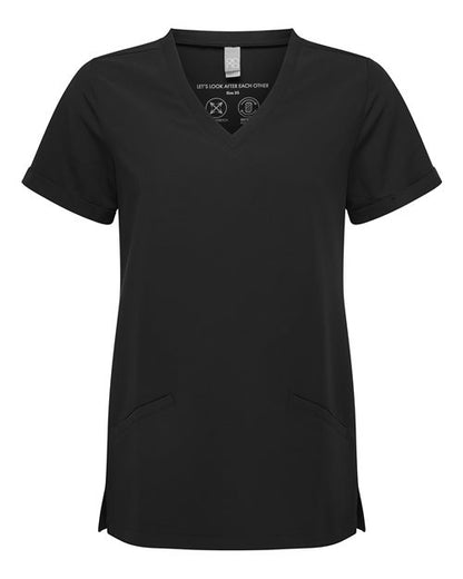 Onna NN310 Women's Invincible V-Neck Stretch Scrub Top - Custom Decorated