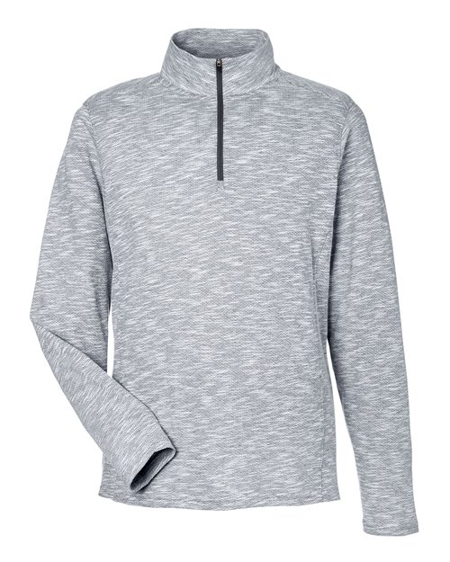 North End NE415 Men's Eclipse Jacquard Quarter-Zip Pullover - Custom Decorated