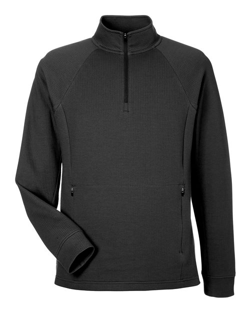 North End NE200 Men's Rhythm Waffle Quarter-Zip Pullover - Custom Decorated