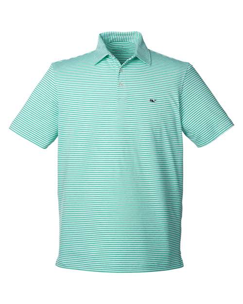 vineyard vines G011145 Men's Heathered Winstead Sankaty Polo - Custom Decorated