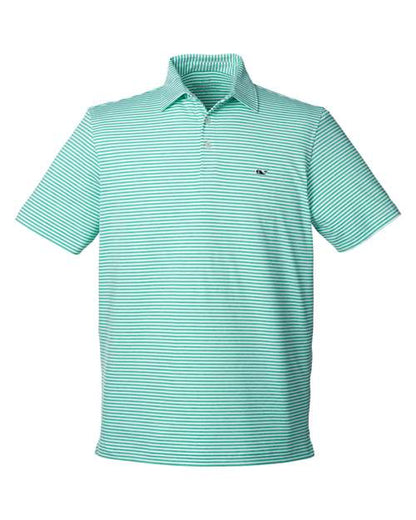 vineyard vines G011145 Men's Heathered Winstead Sankaty Polo - Custom Decorated