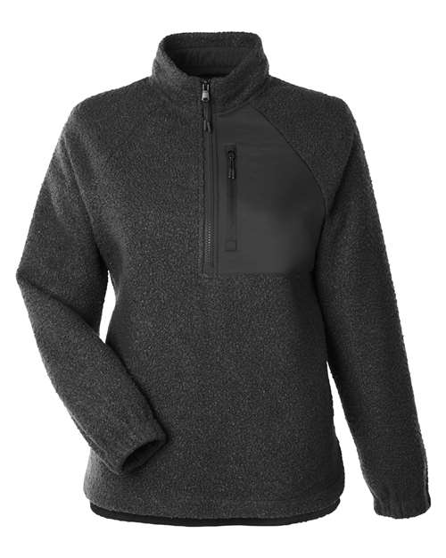 North End NE713W Women's Aura Sweater Fleece Quarter-Zip Pullover - Custom Decorated