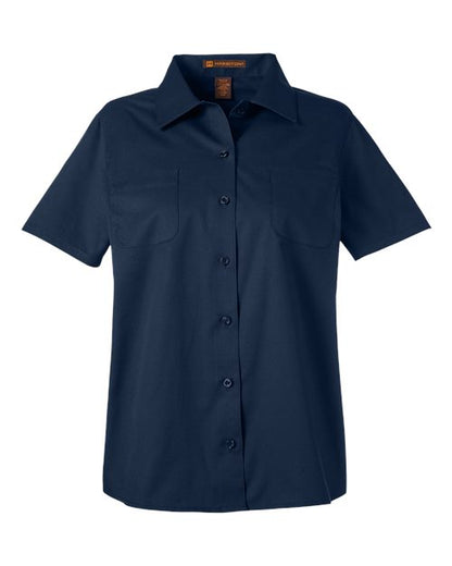 Harriton M585W Women's Advantage IL Short Sleeve Dress Shirt
