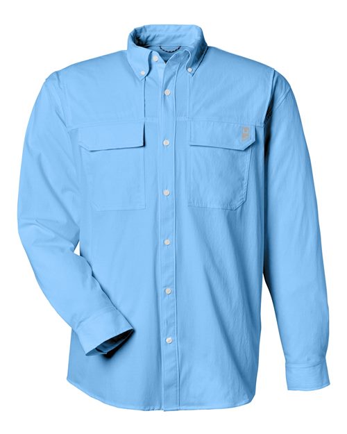 HUK H150184 Men's Creekbed Pocket Fishing Shirt - Custom Decorated