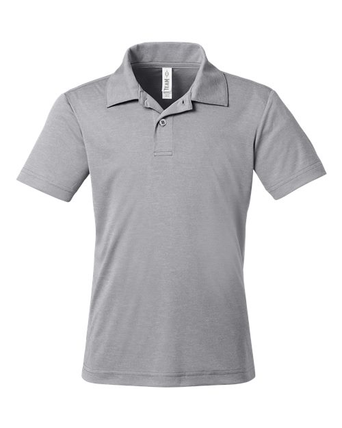 Team 365 TT51HY Youth Zone Sonic Heather Performance Polo - Custom Decorated