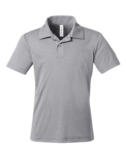 Team 365 TT51HY Youth Zone Sonic Heather Performance Polo - Custom Decorated