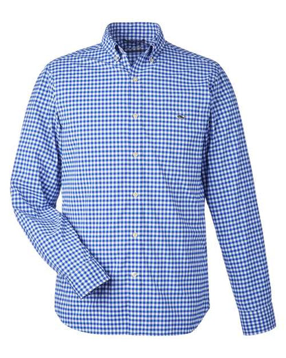 vineyard vines W012060 Men's On-The-Go Nylon Gingham Shirt - Custom Decorated
