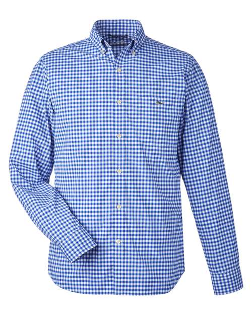 vineyard vines W012060 Men's On-The-Go Nylon Gingham Shirt - Custom Decorated