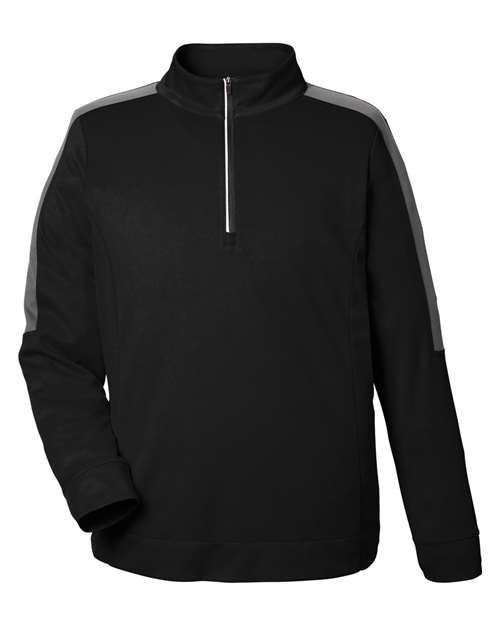 CORE365 CE404 Men's Market Snag Protect Mesh Colorblock Quarter-Zip Pullover - Custom Decorated