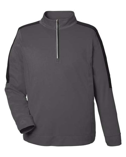 CORE365 CE404 Men's Market Snag Protect Mesh Colorblock Quarter-Zip Pullover