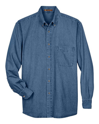 Harriton M550T Men's Tall Denim Shirt