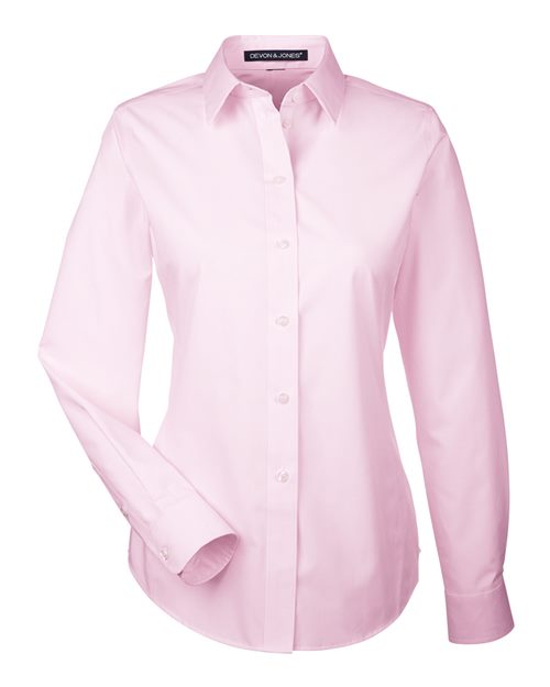 Devon & Jones DG534W Women's Crown Collection Striped Woven Dress Shirt