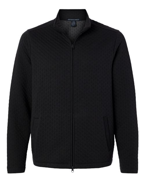 Devon & Jones DG740 Men's Berkley Textured Full-Zip Jacket - Custom Decorated