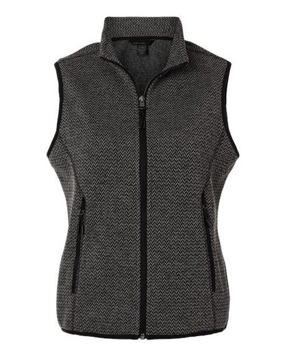 North End NE731W Women's Jasper Jacquard Fleece Vest - Custom Decorated