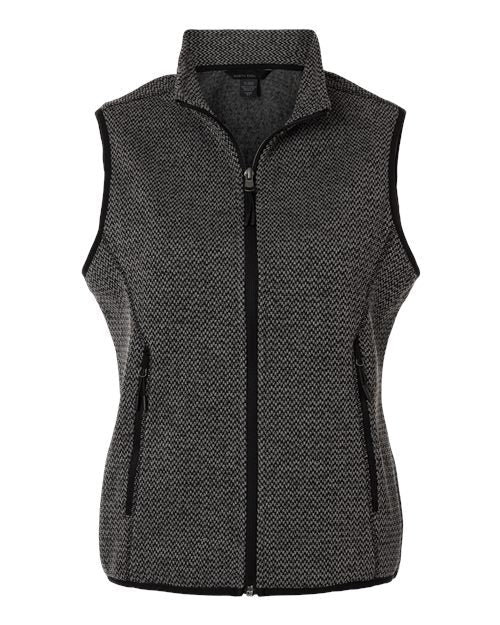 North End NE731W Women's Jasper Jacquard Fleece Vest - Custom Decorated
