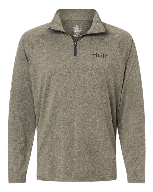 HUK H1200715 Men's Airweight Heather Quarter-Zip Pullover - Custom Decorated