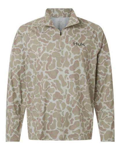 HUK H1200720 Men's Airweight KC Printed Quarter-Zip Pullover - Custom Decorated