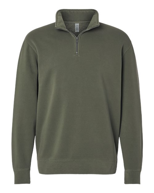 Independent Trading Co. PRM4600QZ Unisex Pigment-Dyed Quarter-Zip Pullover - Custom Decorated
