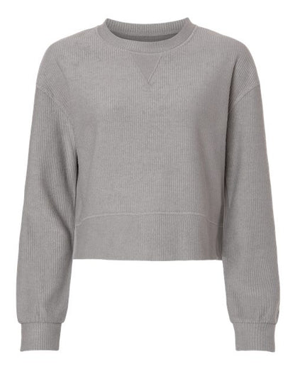 Boxercraft BW5102 Women's Ribbed Knit Cropped Boxy Crew