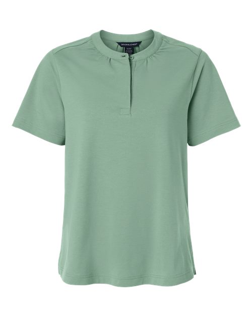 Devon & Jones DG102W Women's Seaton Pebble Textured Polo - Custom Decorated