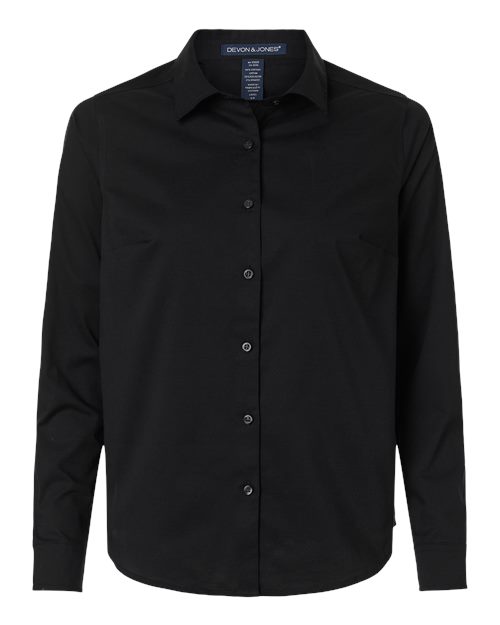 Devon & Jones DG505W Women's CrownLux Performance Spencer Poplin Dress Shirt - Custom Decorated