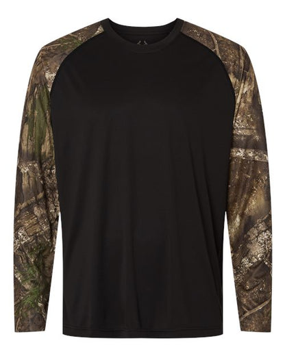 RealTree RT3104 Unisex Realtree Performance Colorblocked Long Sleeve T-Shirt - Custom Decorated