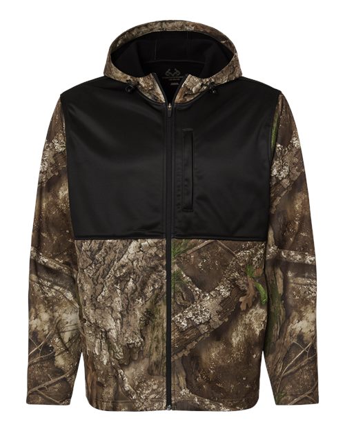 RealTree RT5204 Unisex Realtree Performance Colorblocked Full-Zip Hooded Sweatshirt - Custom Decorated